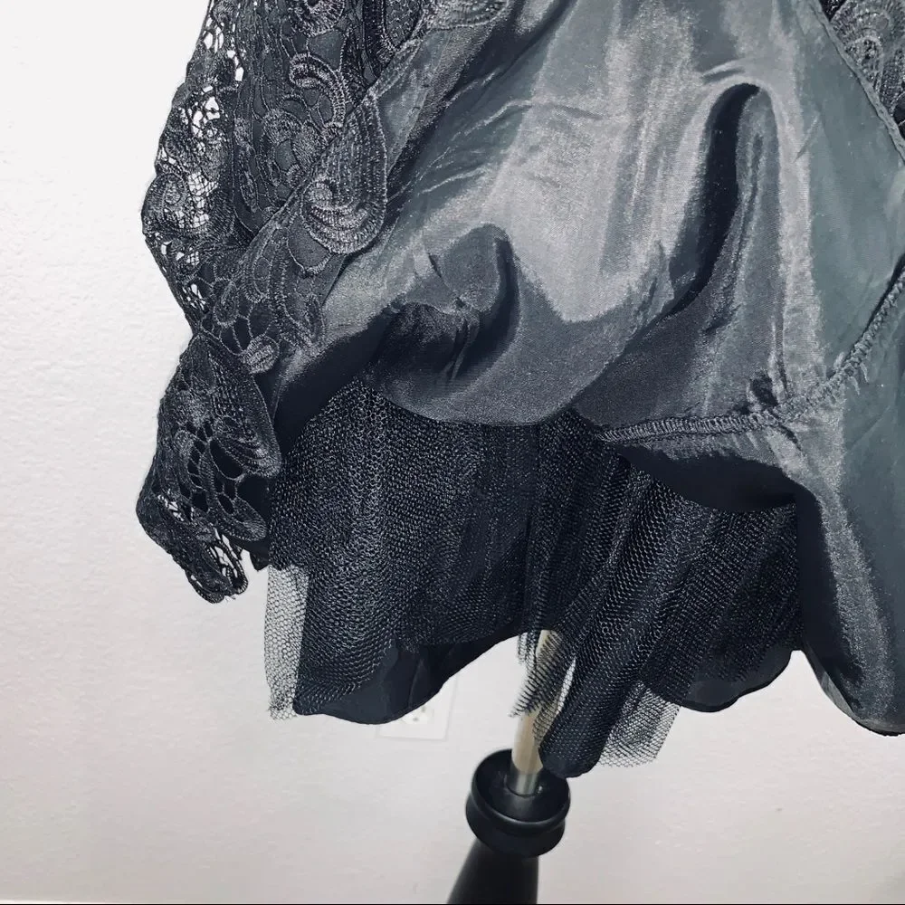 Aidan Mattox Lace Formal Dress Halter Black Size 2 - Picture 7 of 7